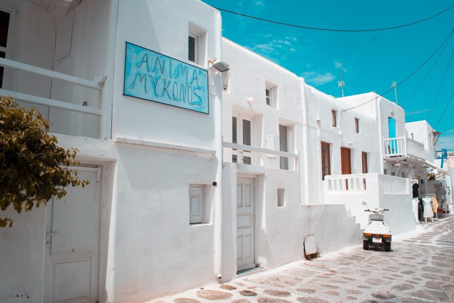 houses, mykonos, greece