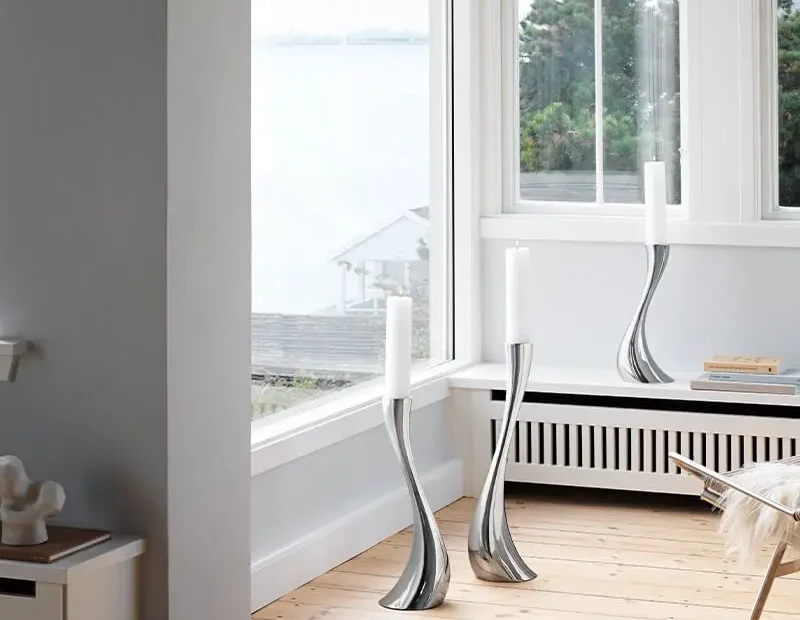 Georg Jensen Cobra lysestager